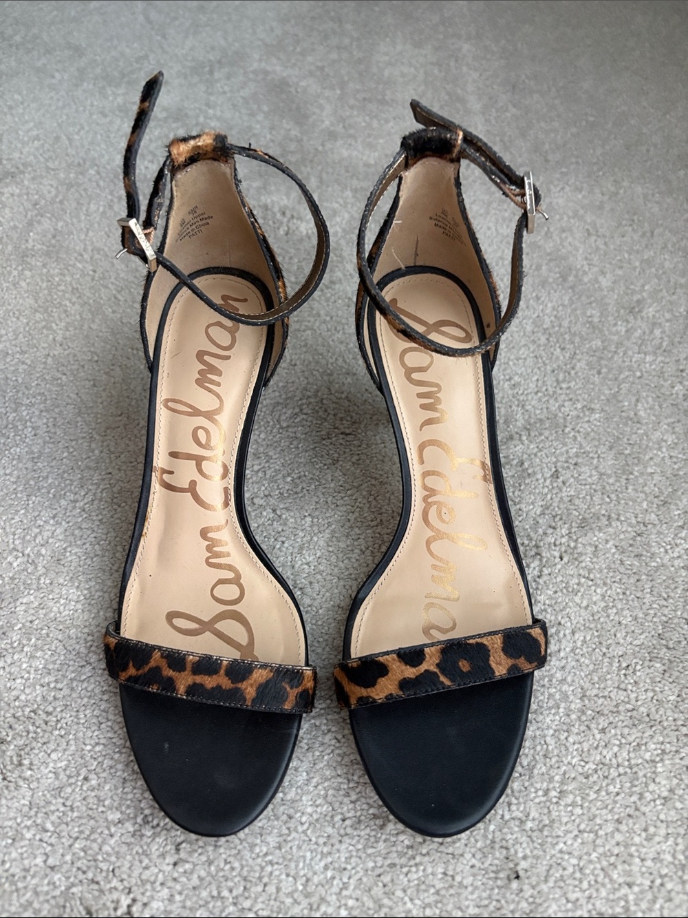 Sam Edelman Animal Print Strappy Heels